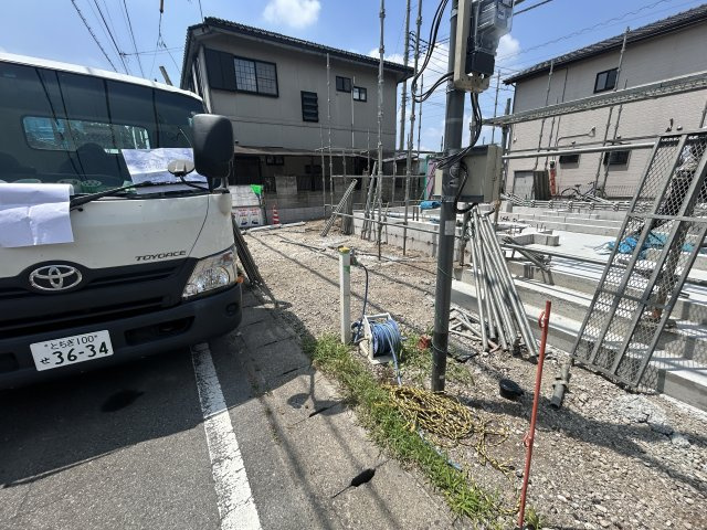 新築　前橋市古市町　Heartful　Town　A号棟の駐車場|現地写真　駐車スペースは2台分可能です！
