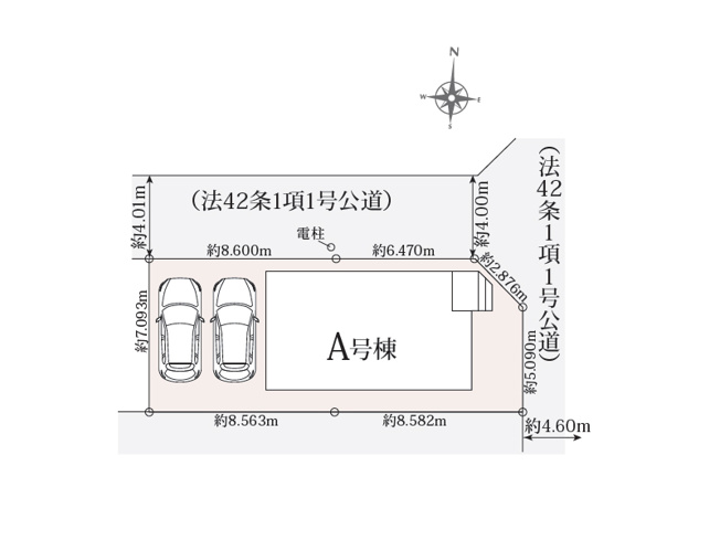 【区画図】 | 富士見市水谷東2丁目　新築一戸建住宅　全1棟　(丸井志木店) | 水谷東小学校まで徒歩約5分、水谷中学校まで徒歩約7分。いなげやも徒歩約8分にあり、生活利便施設が身近に揃う暮らしやすい住環境です。