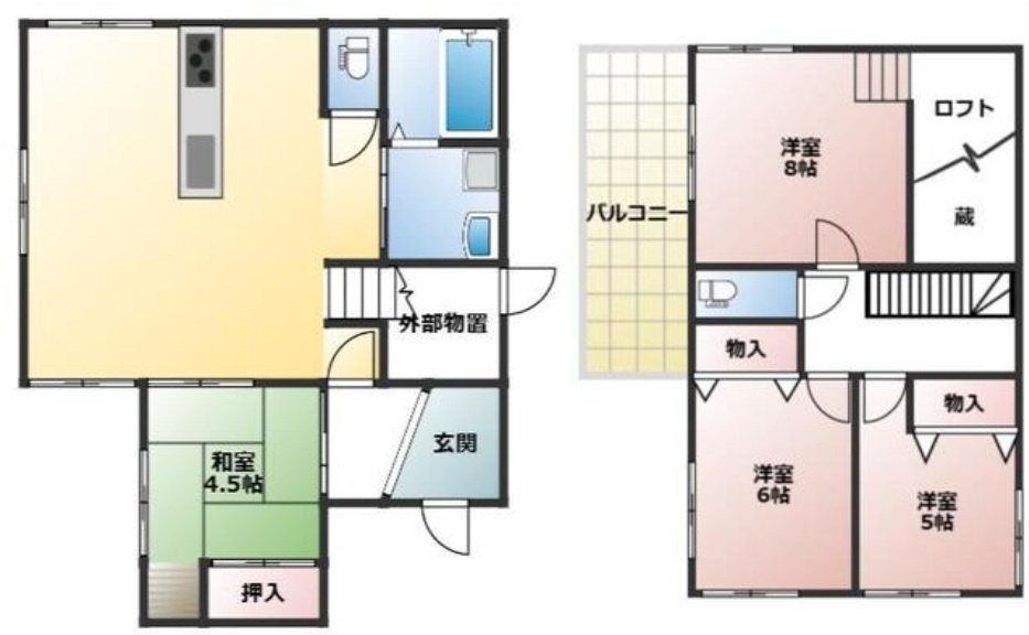 姫路市下手野4丁目  JR姫新線「播磨高岡駅」徒歩17分の間取り