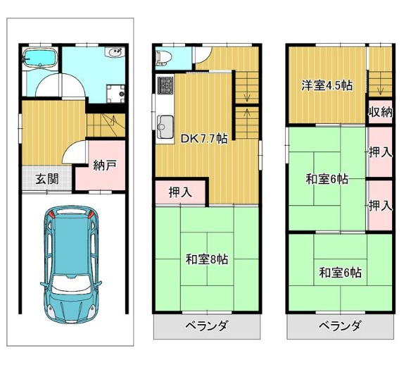 玉串元町2丁目　中古戸建の間取り