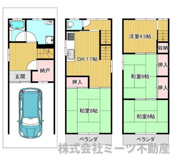 玉串元町2丁目　中古戸建の間取り