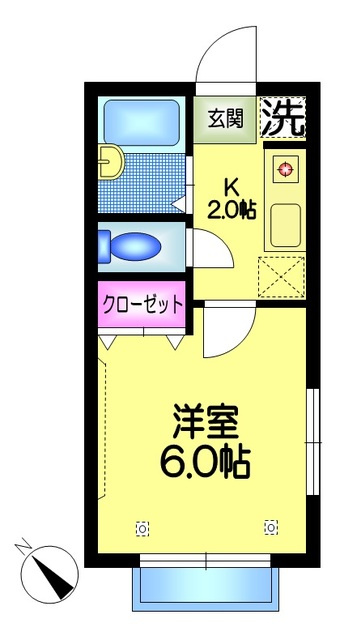 ＵＲＢＡＮ　ＳＱＵＡＲＥの間取り|★角部屋２面窓★