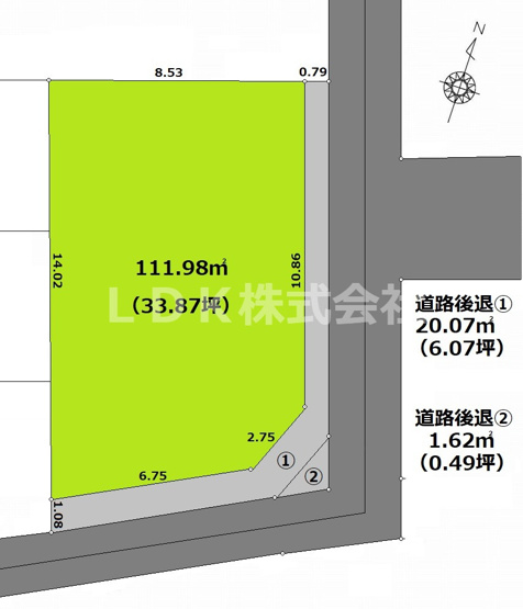 【区画図】 | 売主/収益戸建/ふじみ野市川崎