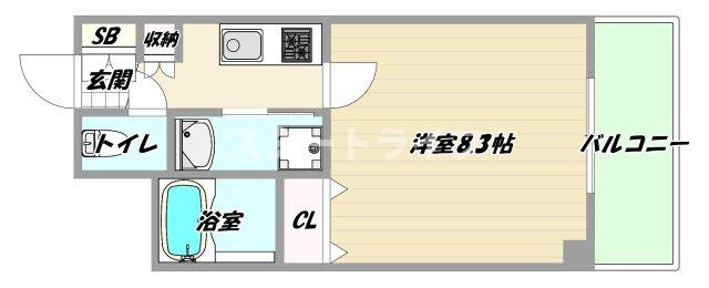 大阪市淀川区野中南２丁目の賃貸マンションの間取り