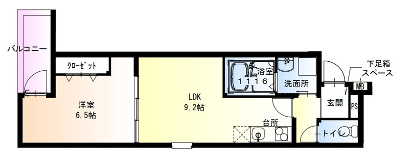 フジパレス住道駅北の間取り