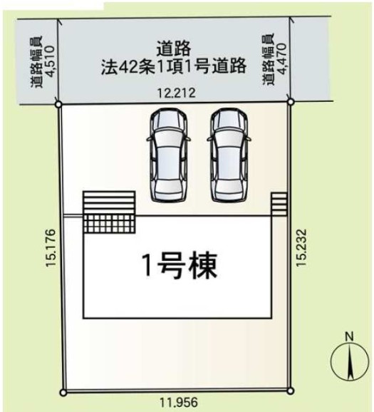 高崎市吉井町本郷第2（全1棟）1号棟の区画図