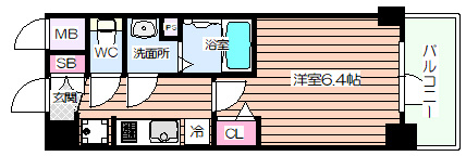 【間取り】 | プレサンス福島ミッドエル