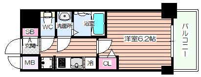 【間取り】 | プレサンス福島ミッドエル