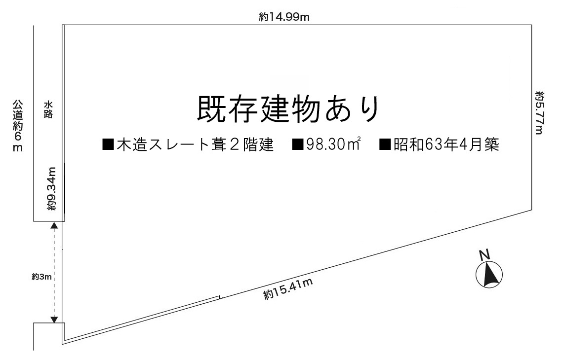 南別府3丁目土地の土地図