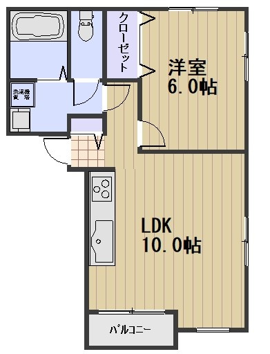 ラディッシュタウン撫川 壱番館の間取り