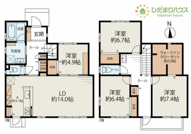 【間取り】 | つくば市学園の森2丁目　中古戸建 | 一人部屋が実現できる４LDK間取りです。将来お子様の一人部屋をお考えの方にオススメな物件です♪