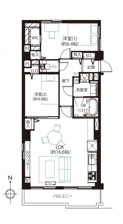 都立大アーバンハイムの間取り