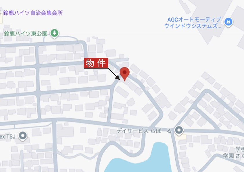 鈴鹿市鈴鹿ハイツ《2号棟》の地図|詳細Map