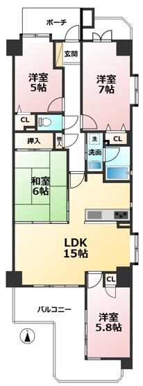 【間取り】 | 東急ドエル・アルス姪浜