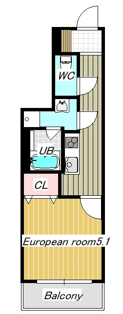 船橋市山野町の賃貸マンションの間取り