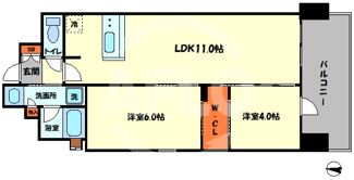 【間取り】 | Vievle靭公園Q　西船場小学校区 | Vievle靭公園Q（ヴィーブル靭公園Q）　間取り