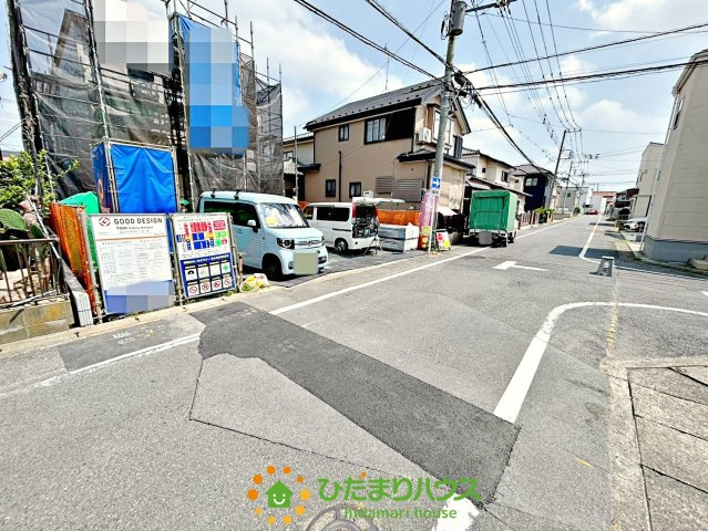 蓮田市西城２丁目　新築一戸建ての前面道路含む現地写真|26/07/14 撮影