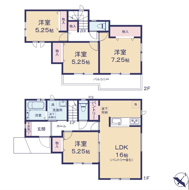 水戸市曙町1番37の間取り|間取り図です。