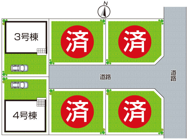 摂津市鳥飼西　第3期　新築一戸建ての区画図|全2区画