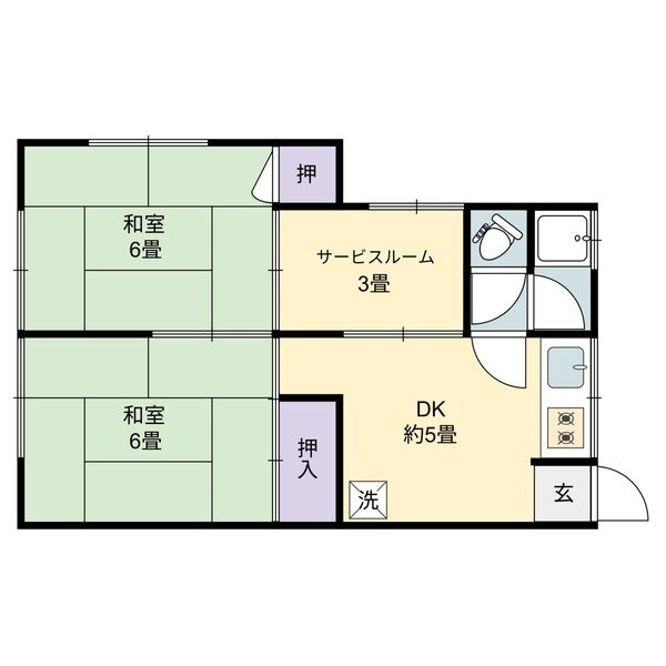 緑アパートの間取り