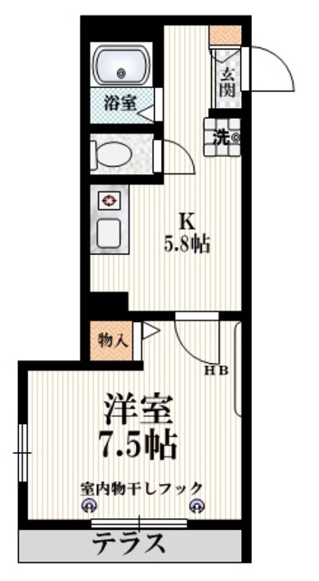 ＰＩＮＯの間取り|★角部屋２面採光★