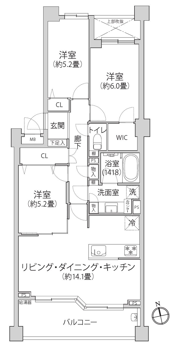 ラヴィドール府中武蔵野台の間取り
