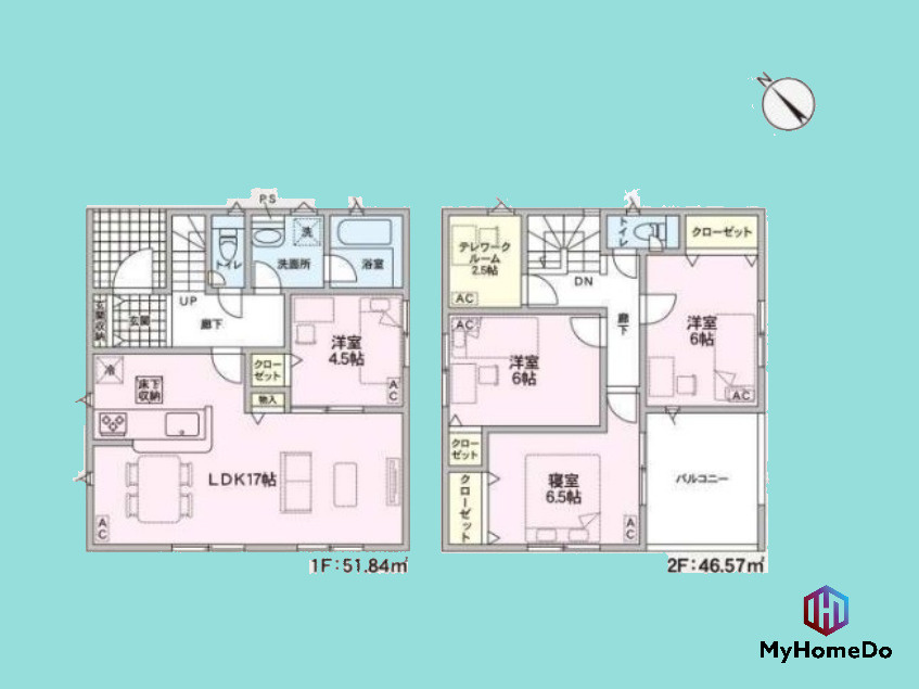 守山区中志段味　第3の間取り|全居室収納付き