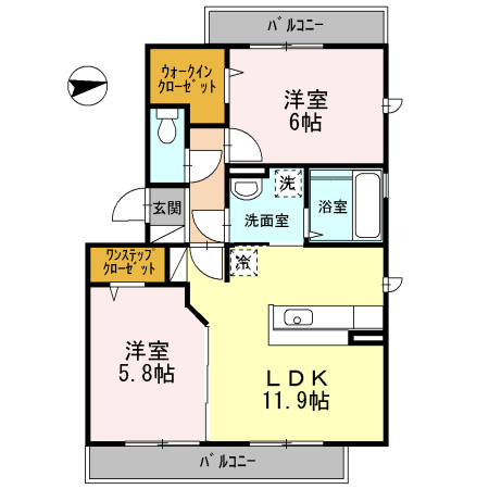 【間取り】 | ガーデンコート金岡　C棟