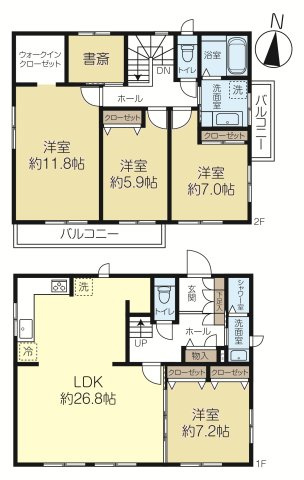 涼風町 中古戸建の間取り