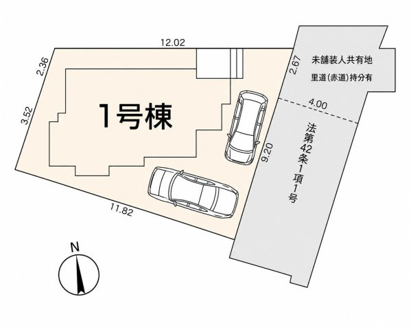 京王線 調布駅 16分 新築戸建 調布市調布ケ丘3丁目の区画図