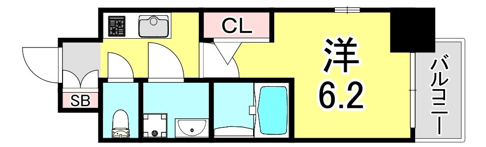 エスリード神戸兵庫駅アクアヴィラの間取り