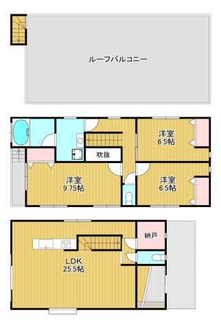 越谷市赤山本町住宅の間取り