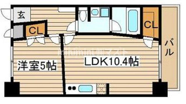 大阪市西区土佐堀３丁目の賃貸マンションの間取り
