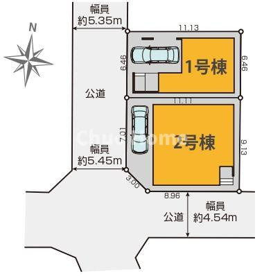 江戸川区東小岩5丁目新築分譲住宅の区画図|区画図