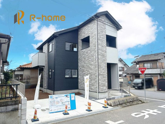 つくばみらい市西ノ台2期　新築戸建て　1号棟の外観|建物完成いたしました！ご予約で『平日』や『夕方』などでもご見学可能です！