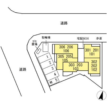 D-residence明治中央の区画図