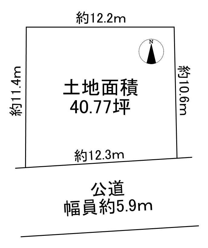 富田林市楠風台1丁目土地の土地図
