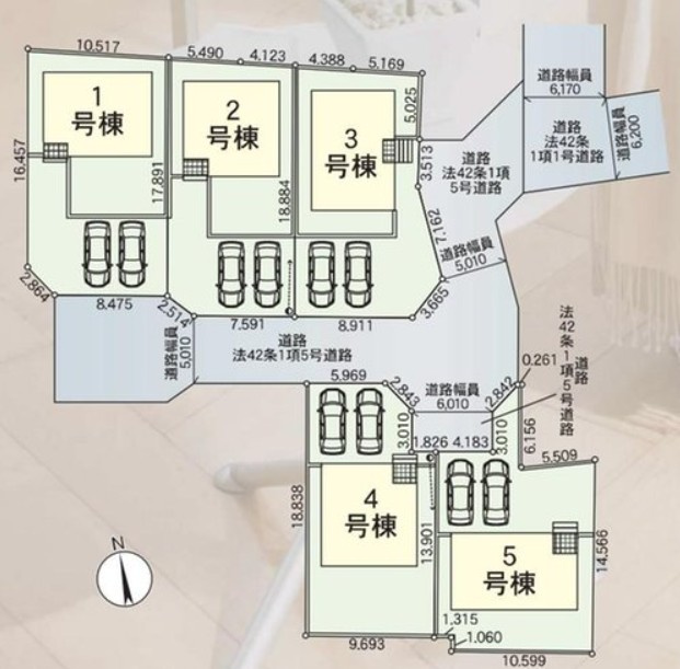 水戸市平須町　第8の区画図|区画図です。