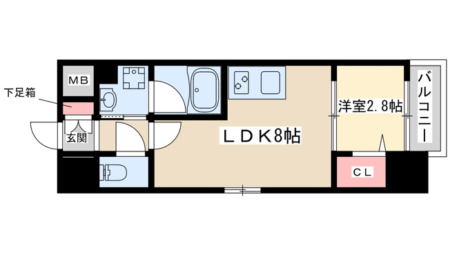 【間取り】 | フォーチュニー江坂2