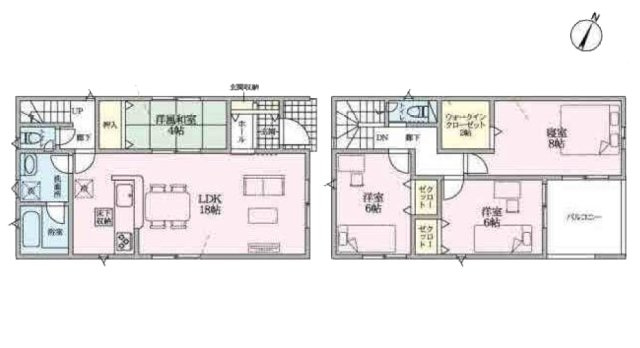 【間取り】 | 半田市乙川源内林町２丁目125『仲介料無料』新築戸建て | 2号棟