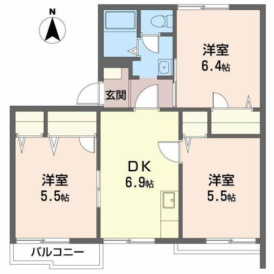タウニィ高松B棟の間取り
