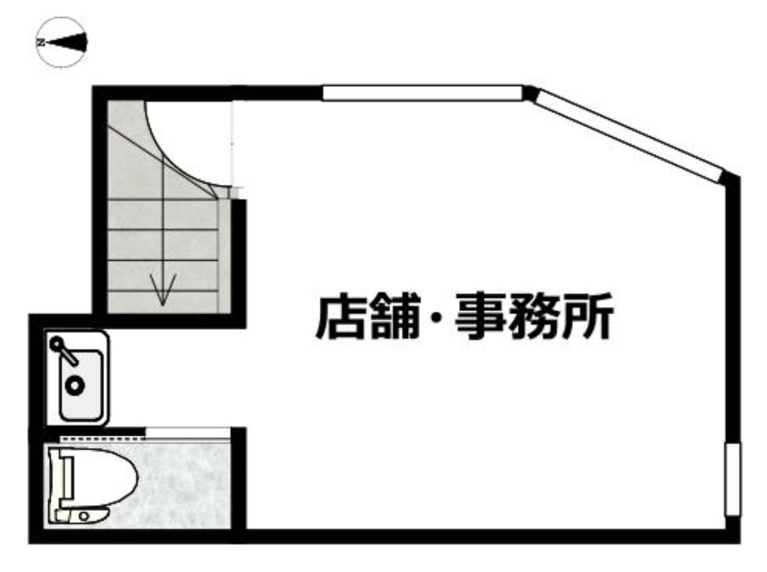 三軒家東事務所の間取り