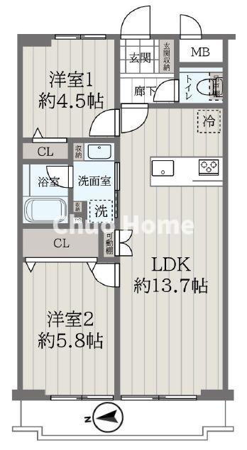 アルカディア曳舟の間取り|新規リノベーションマンション
