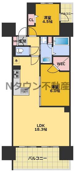 【間取り】 | プレサンス　グラン　栄　THE　TOWER | 間取りです。
