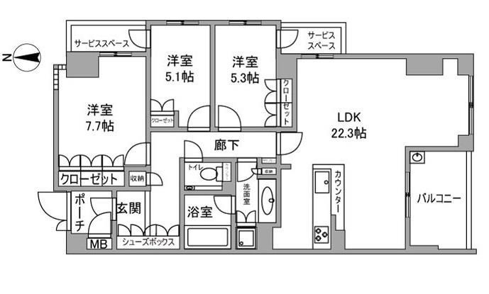 ジオグランデ夙川相生町の間取り