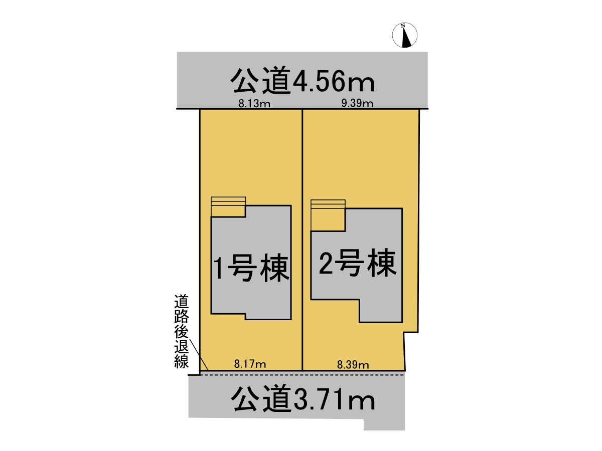 リーブルガーデン　岐阜市高田第５　全２区画分譲の区画図|■区画図
■YAMADA電機の　ヤマダ不動産　株式会社リライフ　
いつでもお問合わせ下さい。