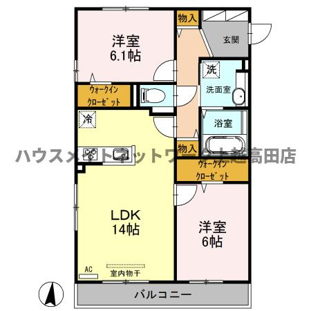 Ｓｋｙ Ｔｅｒｒａｃｅ石橋の間取り|間取図
