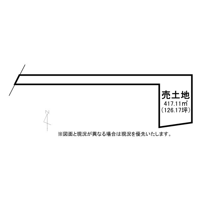 草津市矢橋町5号地　建築条件無し売土地の土地図