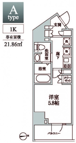 【間取り】 | レジディア中延Ⅱ