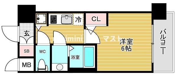 エスリード大阪エヴォルツの間取り